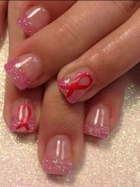 24 Pcs Women's Health Nails FREE SET INCLUDED